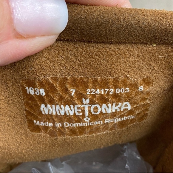 Vintage‎ Minnetonka Women's Suede 3-Layer Fringe Moccasin Coachella Boots Sz 7 - Picture 12 of 15